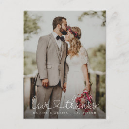 Vertikale Moody Wedding Fotografie Liebe und danke Postkarte