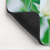 Vertikale Mousemat weiße Rose u. Keats Zitat Mousepad (Ecke)