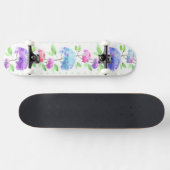 Vertikale nahtlose Mustergrenze des Aquarells Skateboard (Horizontal)