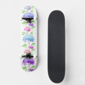 Vertikale nahtlose Mustergrenze des Aquarells Skateboard (Vorderseite)
