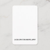 Vertikale Ohrenkarte mit Logo oben Visitenkarte (Rückseite)