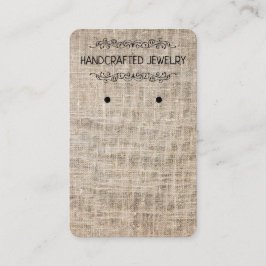 Vertikale Ohrenkarte - natürliche Jute- Visitenkarte