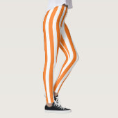 Vertikale orange und weiße Streifen Leggings (Rechts)