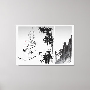 Vertikale orientalische Rolle Leinwanddruck