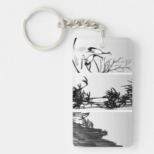 Vertikale orientalische Rolle Schlüsselanhänger