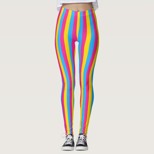 Vertikale Pansexual-Markierung Leggings (Vorderseite)