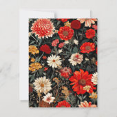 Vertikale Papier-Karte A6 mit roter und cremefarbe Mitteilungskarte (Rückseite)