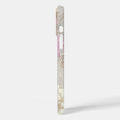 Vertikale Pastellstreifen mit Spitzenstrukturen Case-Mate iPhone Hülle (Rückseite / Links)