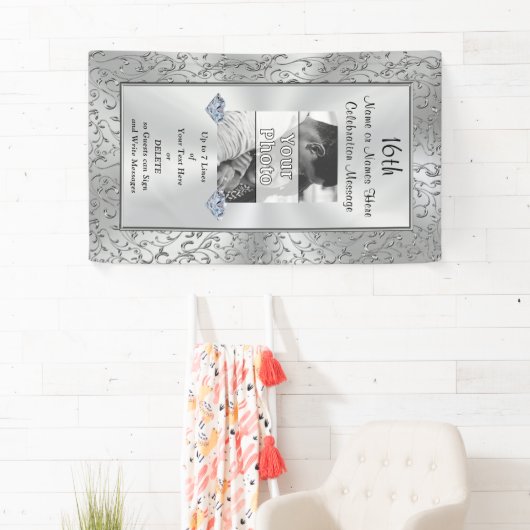 Vertikale personalisierte Foto-Fahne, irgendeine Banner (Insitu)