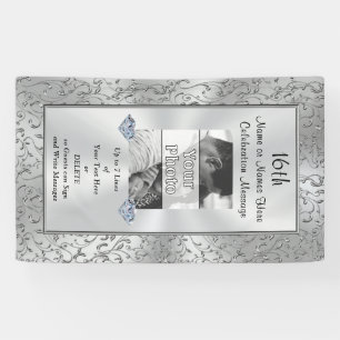 Vertikale personalisierte Foto-Fahne, irgendeine Banner