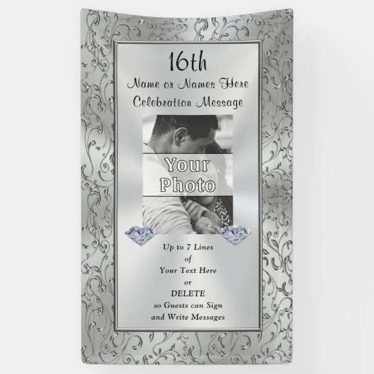 Vertikale personalisierte Foto-Fahne, irgendeine Banner (Vertikal)