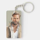 Vertikale personalisierte Schlüsselanhänger-Bilder Schlüsselanhänger (Rückseite)