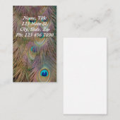 Vertikale Pfau-Feder-Visitenkarte Visitenkarte (Vorne/Hinten)