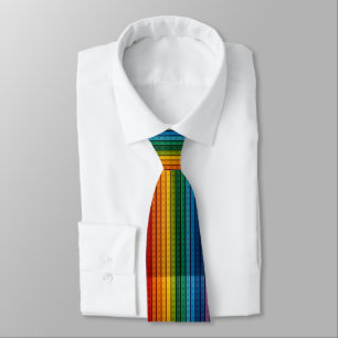 Vertikale Plastik-Regenbogensteine Krawatte