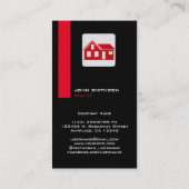 Vertikale Portrait Realtor Business Card Terminkarte (Rückseite)
