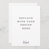 Vertikale Portraitkarte mit DRUCKORREKTUR 5 x 7 Zo Einladung (Vorne/Hinten)