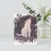 Vertikale Postkarte "Howling White Wolf" (Stehend Vorderseite)