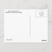 Vertikale Postkarte mit amerikanischer Flagge (Rückseite)