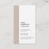 Vertikale Premium-Leinen Minimalistisch modern Visitenkarte (Vorderseite)