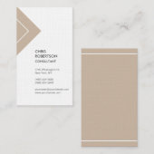 Vertikale Premium-Leinen Minimalistisch modern Visitenkarte (Vorne/Hinten)