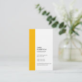 Vertikale Premium-Leinen Minimalistisch modern Visitenkarte (Stehend Vorderseite)