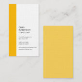 Vertikale Premium-Leinen Minimalistisch modern Visitenkarte (Vorne/Hinten)