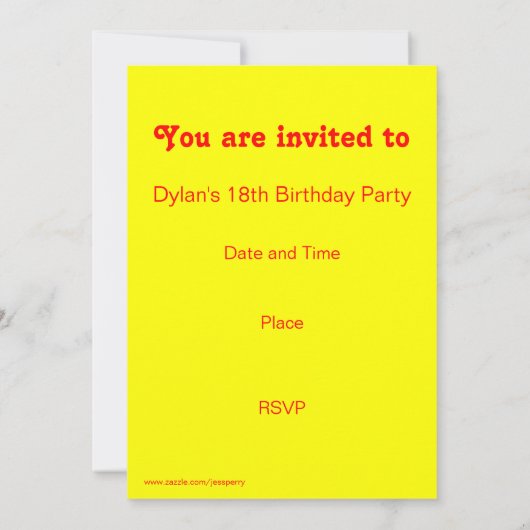 Vertikale Psy-cat-delische Party Einladung (Rückseite)