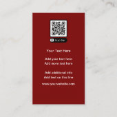 Vertikale QR-Code-Visitenkarten für den Haushalt Telefonnummerkarte (Vorderseite)