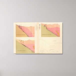 Vertikale Querschnitte der Ader, Belcher Bergwerk Leinwanddruck