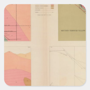 Vertikale Querschnitte der Ader, Belcher Bergwerk Quadratischer Aufkleber