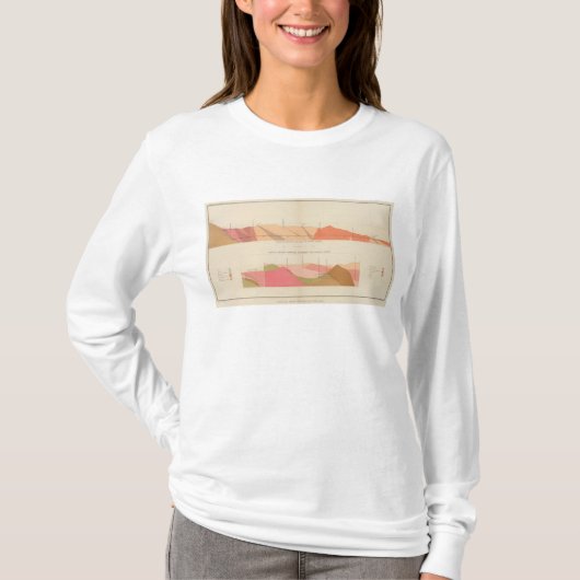 Vertikale Querschnitte der Ader, Sutro Tunnel T-Shirt (Vorderseite)
