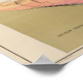 Vertikale Querschnitte der Lode, Bergwerk Belcher Poster (Ecke)