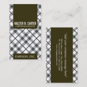 Vertikale Raute (Gelb grün und Weiß) Visitenkarte (Vorne/Hinten)