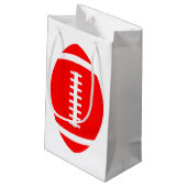 Vertikale Red Football Geschenktasche für Spieler Kleine Geschenktüte (Rückseite Schrägansicht)