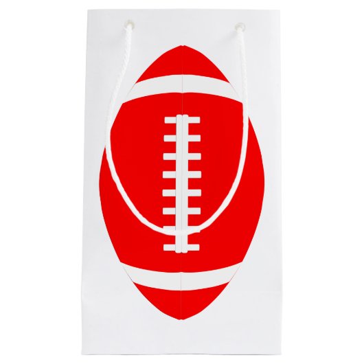 Vertikale Red Football Geschenktasche für Spieler Kleine Geschenktüte (Vorderseite)