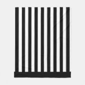 Vertikale Referent-Schwarzweiss-Streifen Fleecedecke (Vorderseite)