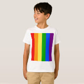 "VERTIKALE REGENBOGEN-STREIFEN " T-Shirt (Vorne ganz)
