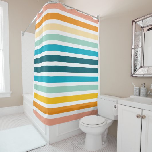 Vertikale Regenbogenstreifen Duschvorhang (Beispiel)