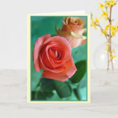 "Vertikale Rose" Karte (Gelbe Blume)