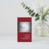 Vertikale, rote Visitenkarte (Stehend Vorderseite)