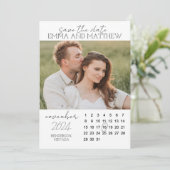 Vertikale rustikale Kalenderkarte Save the Date (Stehend Vorderseite)