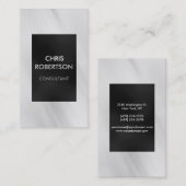 Vertikale Schlicht-Grau-attraktive Visitenkarte (Vorne/Hinten)