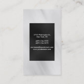 Vertikale Schlicht-Grau-attraktive Visitenkarte (Rückseite)