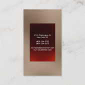 Vertikale Schlichte Charm Red Attractive Business Visitenkarte (Rückseite)