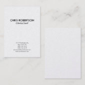 Vertikale Schlichte Chubby-Visitenkarte Visitenkarte (Vorne/Hinten)