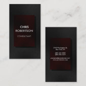 Vertikale Schlichte, grau-rote attraktive Visitenk Visitenkarte (Vorne/Hinten)