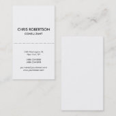 Vertikale Schlichte weiße Visitenkarte (Vorne/Hinten)