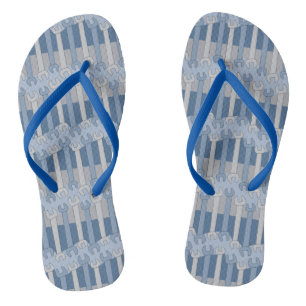 Vertikale Schraubenschlüssel Muster Flip Flops Badesandalen
