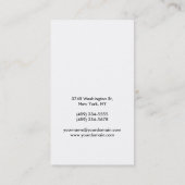 Vertikale Schwarz-weiß-Grau-attraktive Visitenkart Visitenkarte (Rückseite)