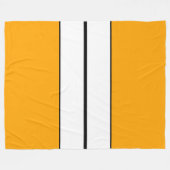 Vertikale Schwarz-weiße Lenkstreifen auf fett gelb Fleecedecke (Vorderseite (Horizontal))
